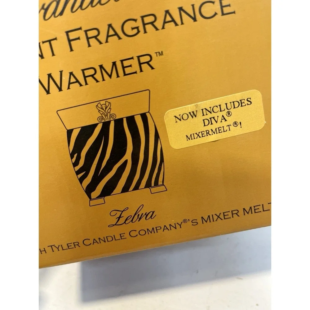 Tyler Candle Company Zebra Wax Warmer‎ With Diva Scent Wax Melts NIB